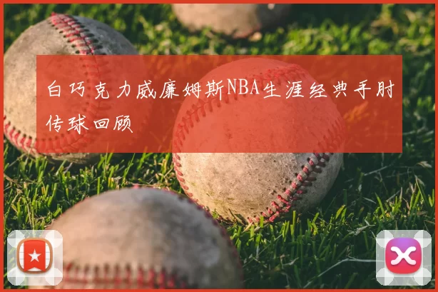 白巧克力威廉姆斯NBA生涯经典手肘传球回顾