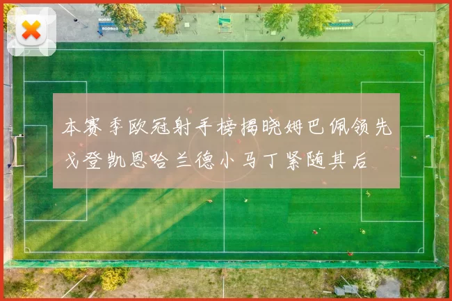 本赛季欧冠射手榜揭晓姆巴佩领先戈登凯恩哈兰德小马丁紧随其后